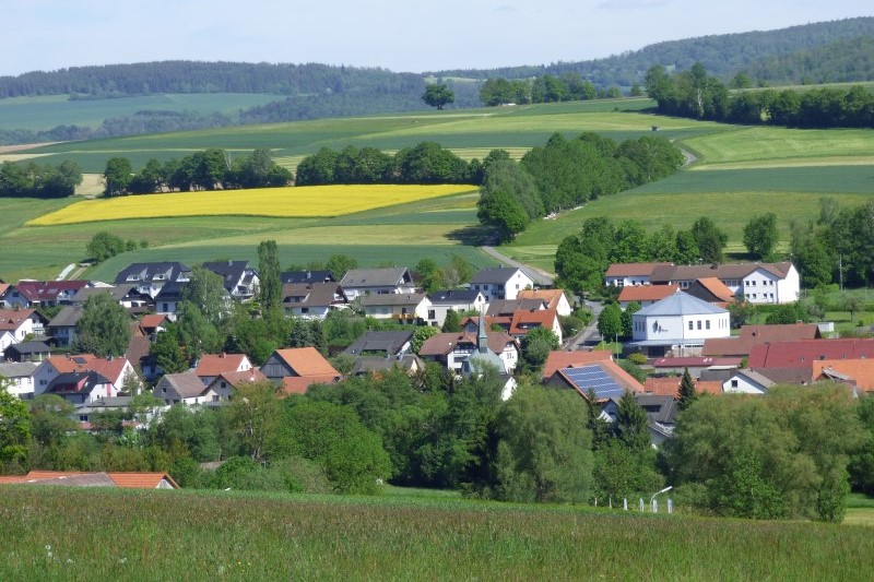 Stadtteil Lahrbach - Dorfansicht Richtung Osten