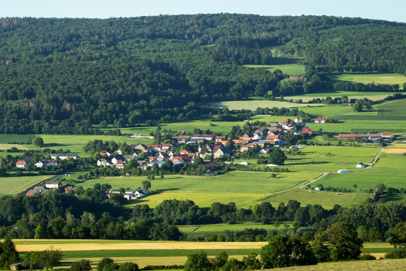 Stadtteil Schlitzenhausen - Dorfansicht Richtung Osten