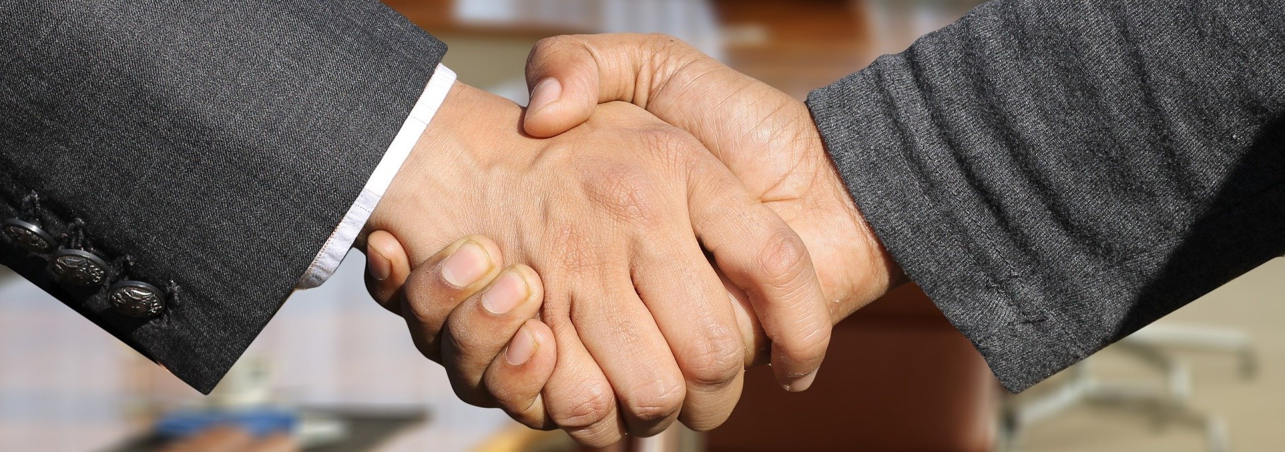 Handshake Business Panoramaansicht